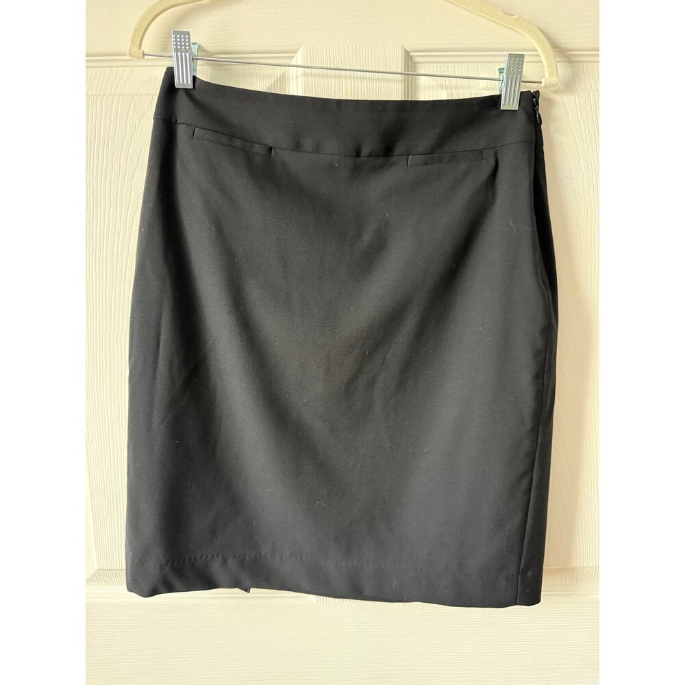 Banana Republic Black Wool Blend Pencil Skirt Size 4 Capsule Minimalist Business